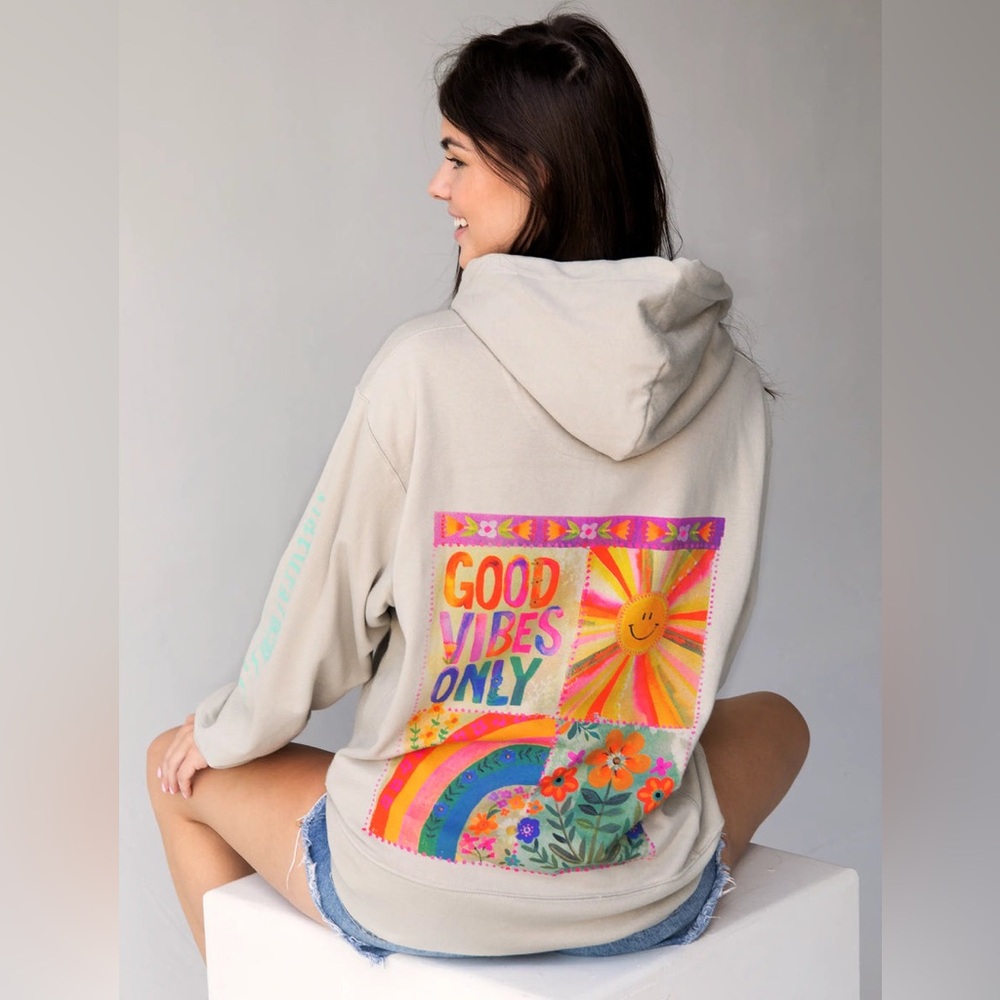 Natural Life Hoodie Sweatshirt - Good Vibes Only NWY SZ XXL MSRP $55